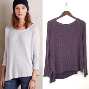 Anthropologie Left of Center Purple Medora Top